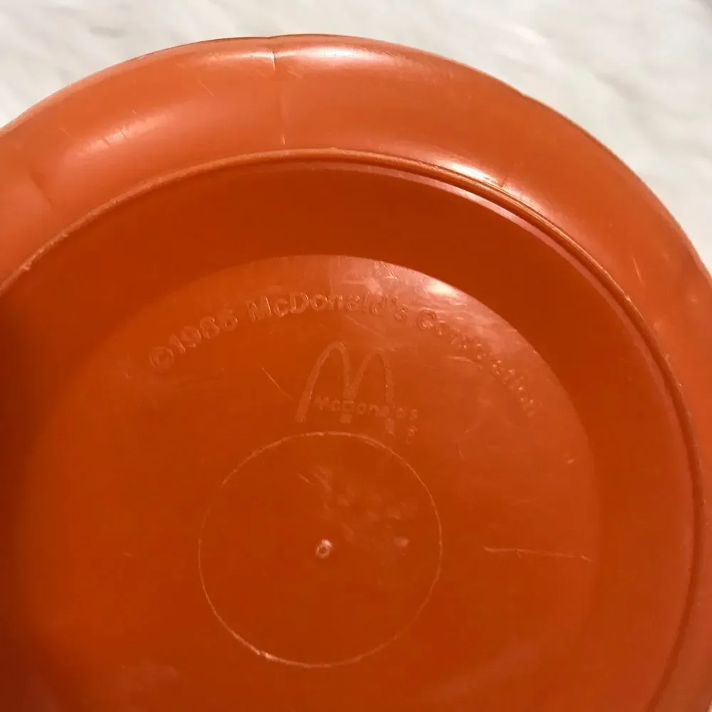 D 1980 McDonalds McBoo Orange‎ Halloween Pumpkin Happy Meal Pail